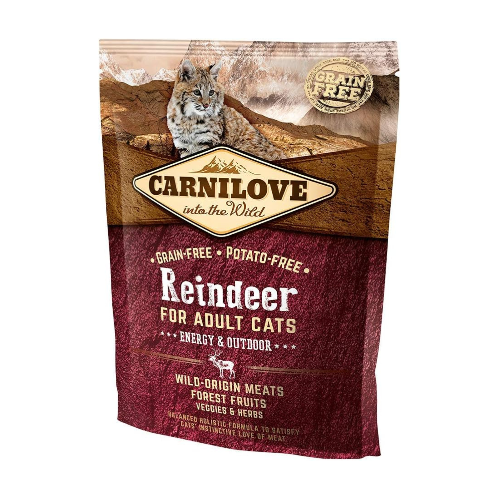 Carnilove Reindeer Dry Cat Food for Adult Cats - 400g 