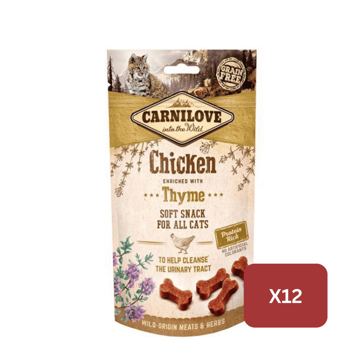 Carnilove Chicken with Thyme Semi Moist Cat Treats, 50g