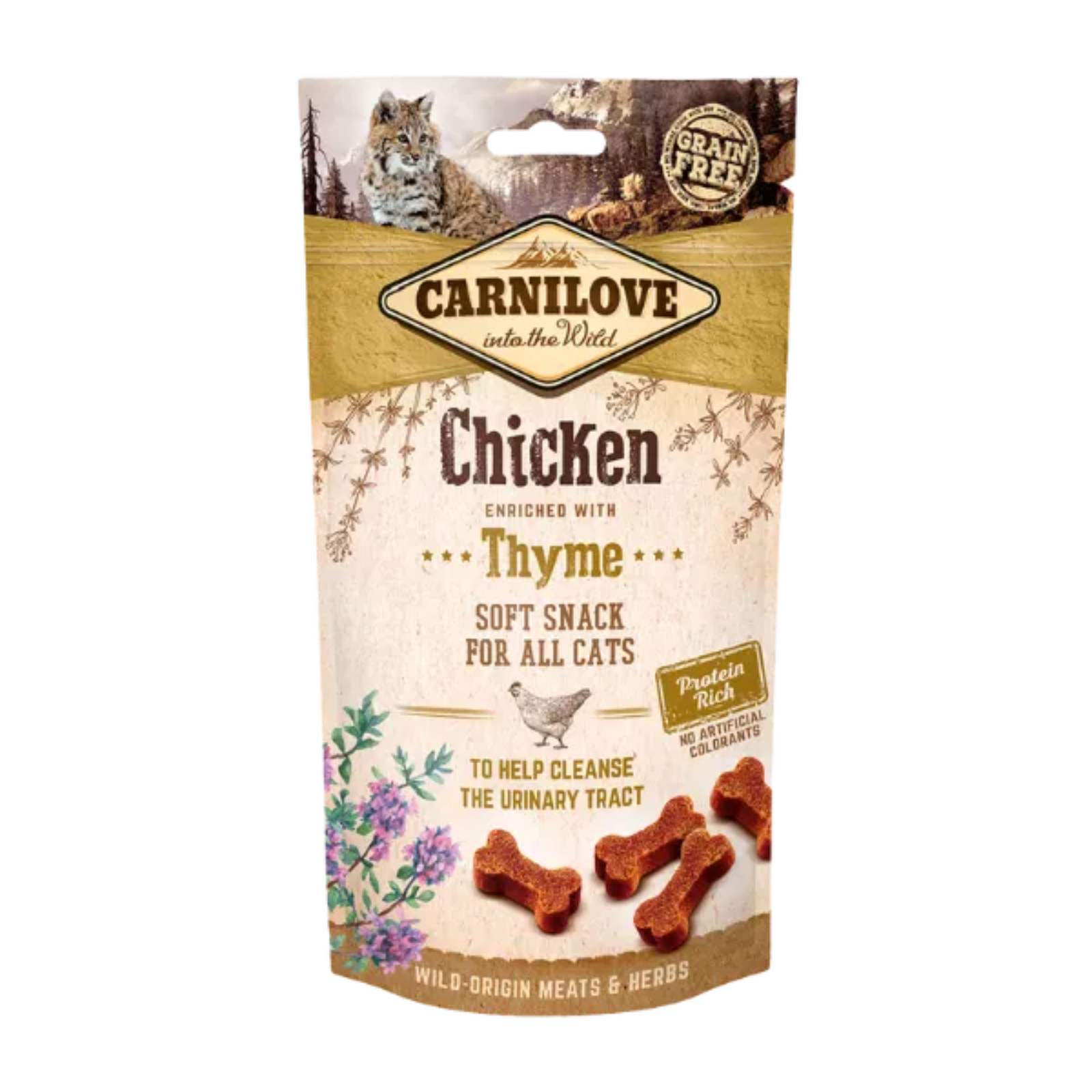 Carnilove cat snack package with chicken and thyme 