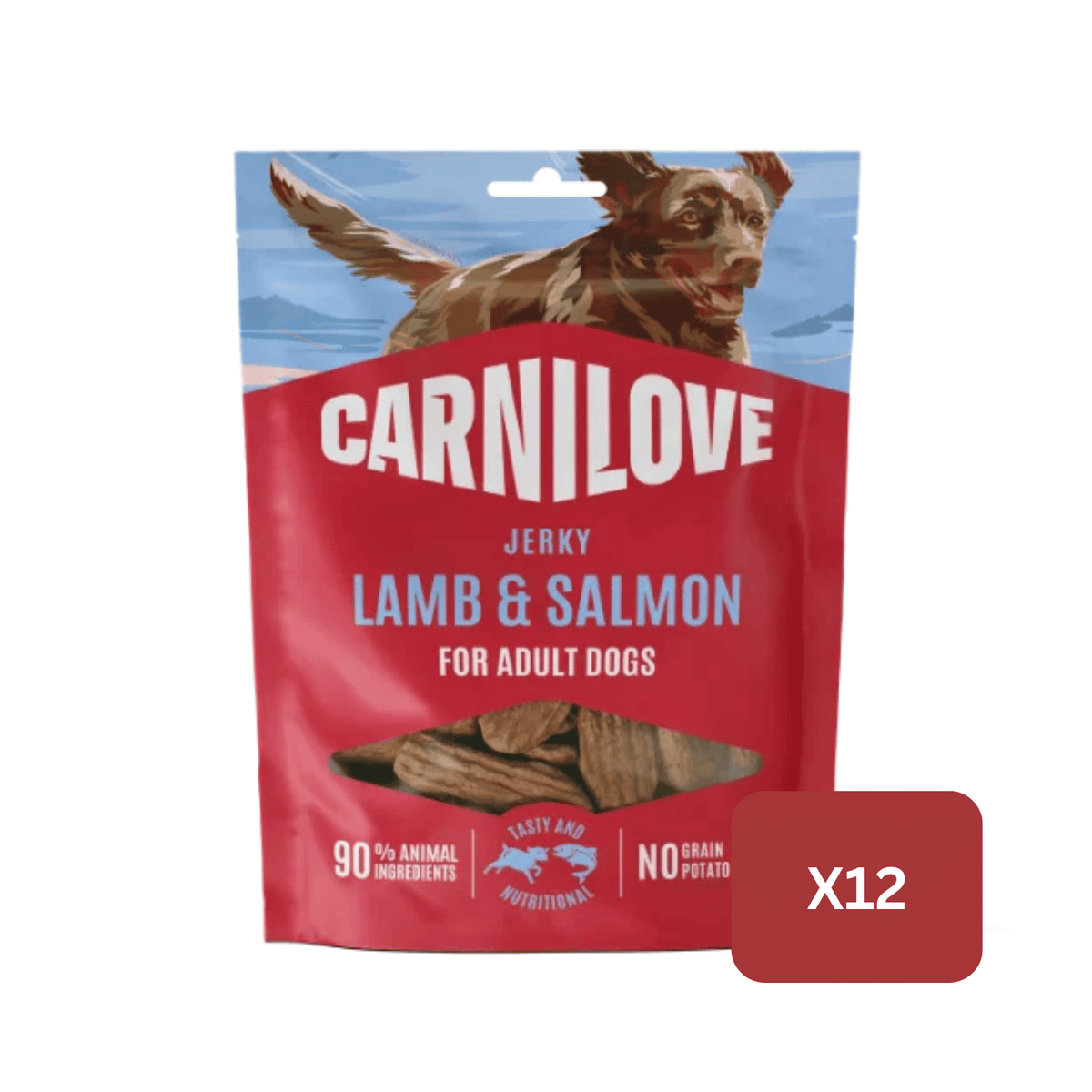 Carnilove Lamb with Salmon Jerky Fillet Dog Treat for Adult Dogs, 100g
