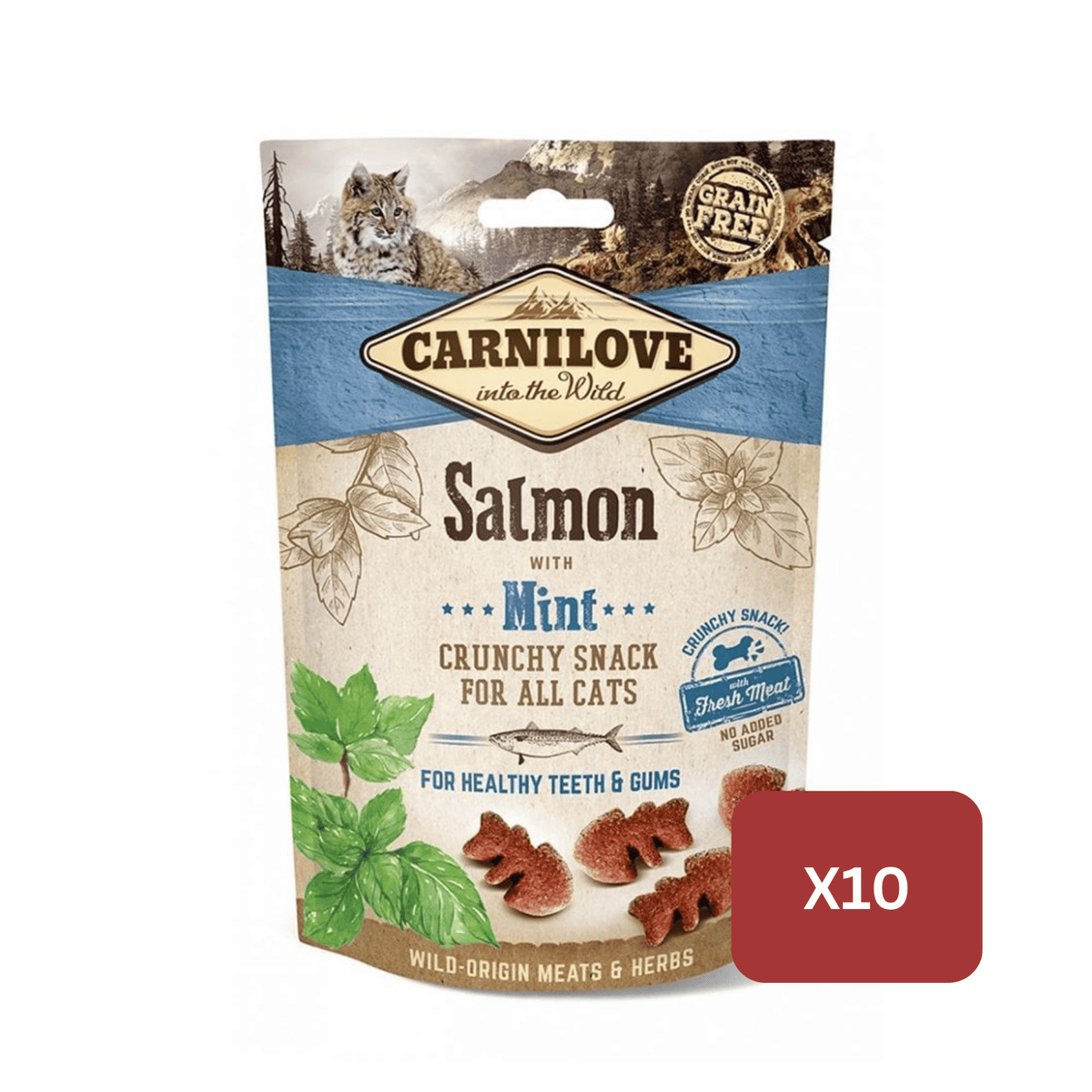 Carnilove Salmon with Mint Crunchy Cat Treats, 50g