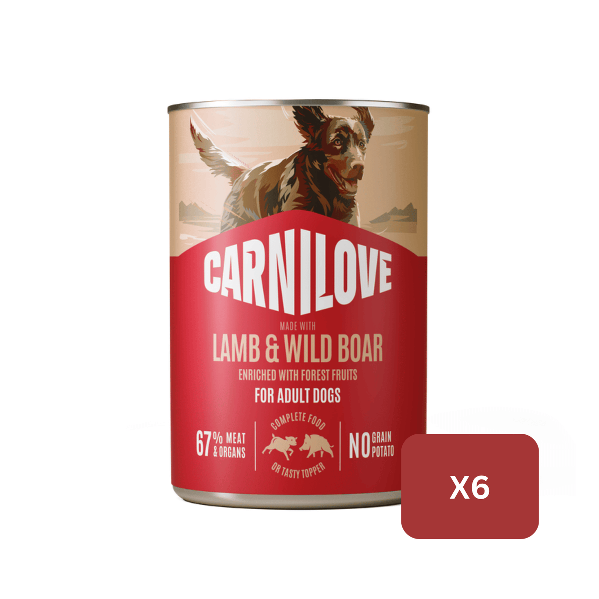 Carnilove Lamb & Wild Boar Wet Dog Food for Adult Dogs, 400g