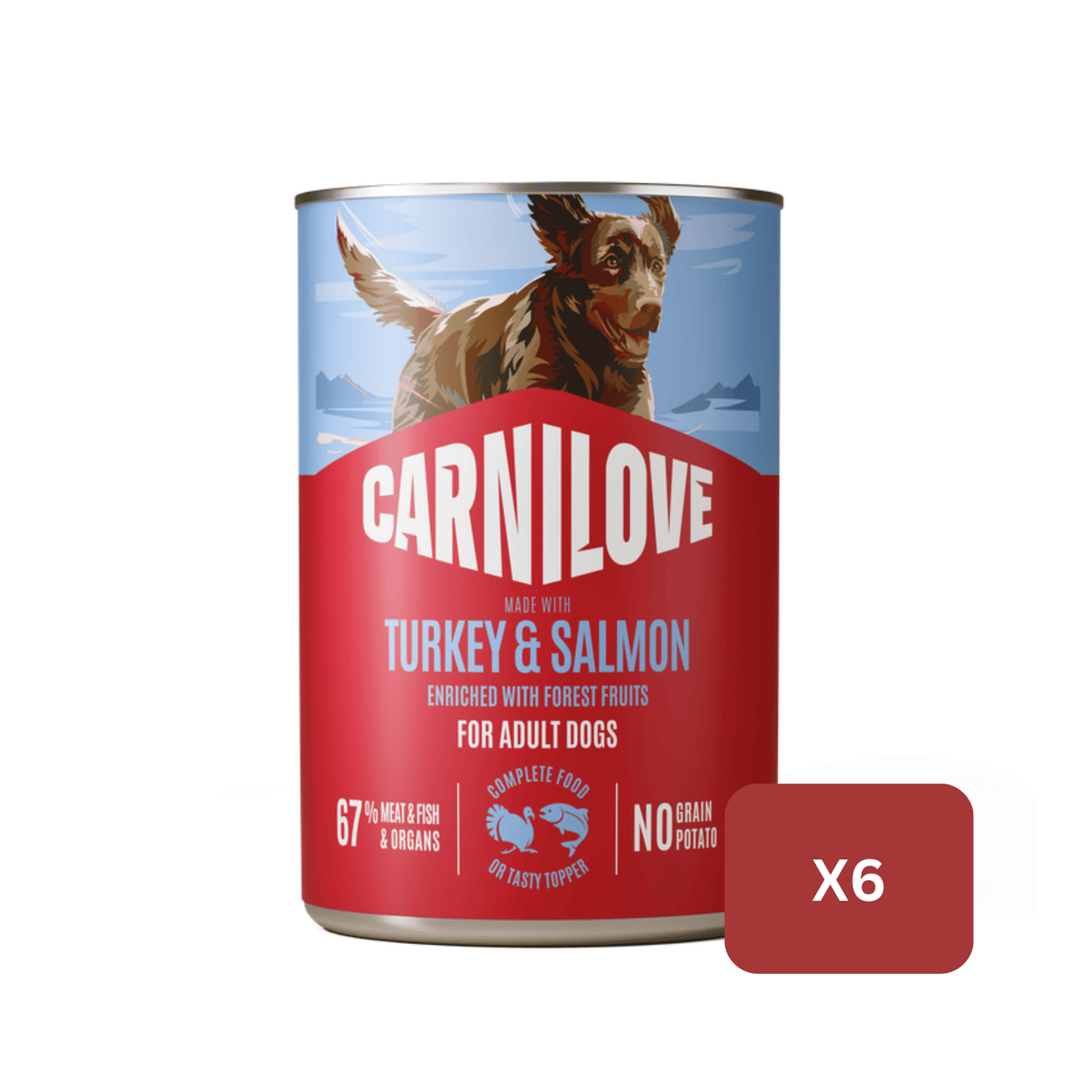 Carnilove Turkey & Salmon Wet Dog Food for Adult Dogs, 400g