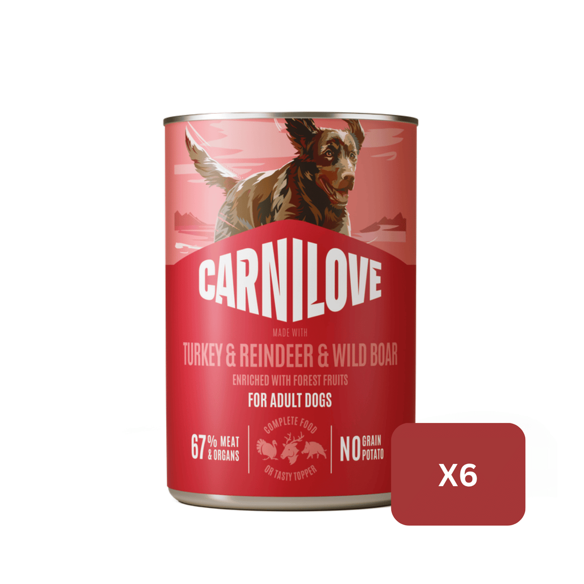 Carnilove Turkey, Reindeer & Wild Boar Wet Dog Food for Adult Dogs, 400g