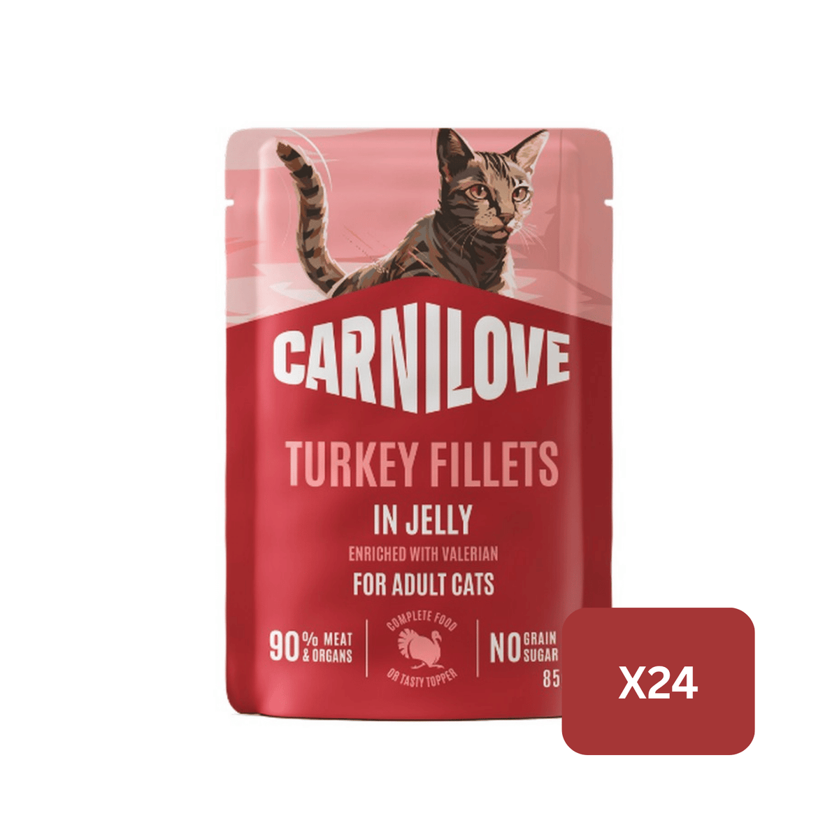 Carnilove Turkey with Valerian Wet Cat Food for Adult Cats, 85g