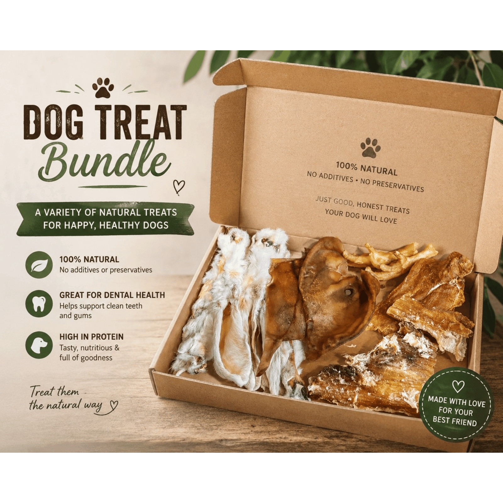 Natural Dog Treat Bundle – Mixed Chew Box