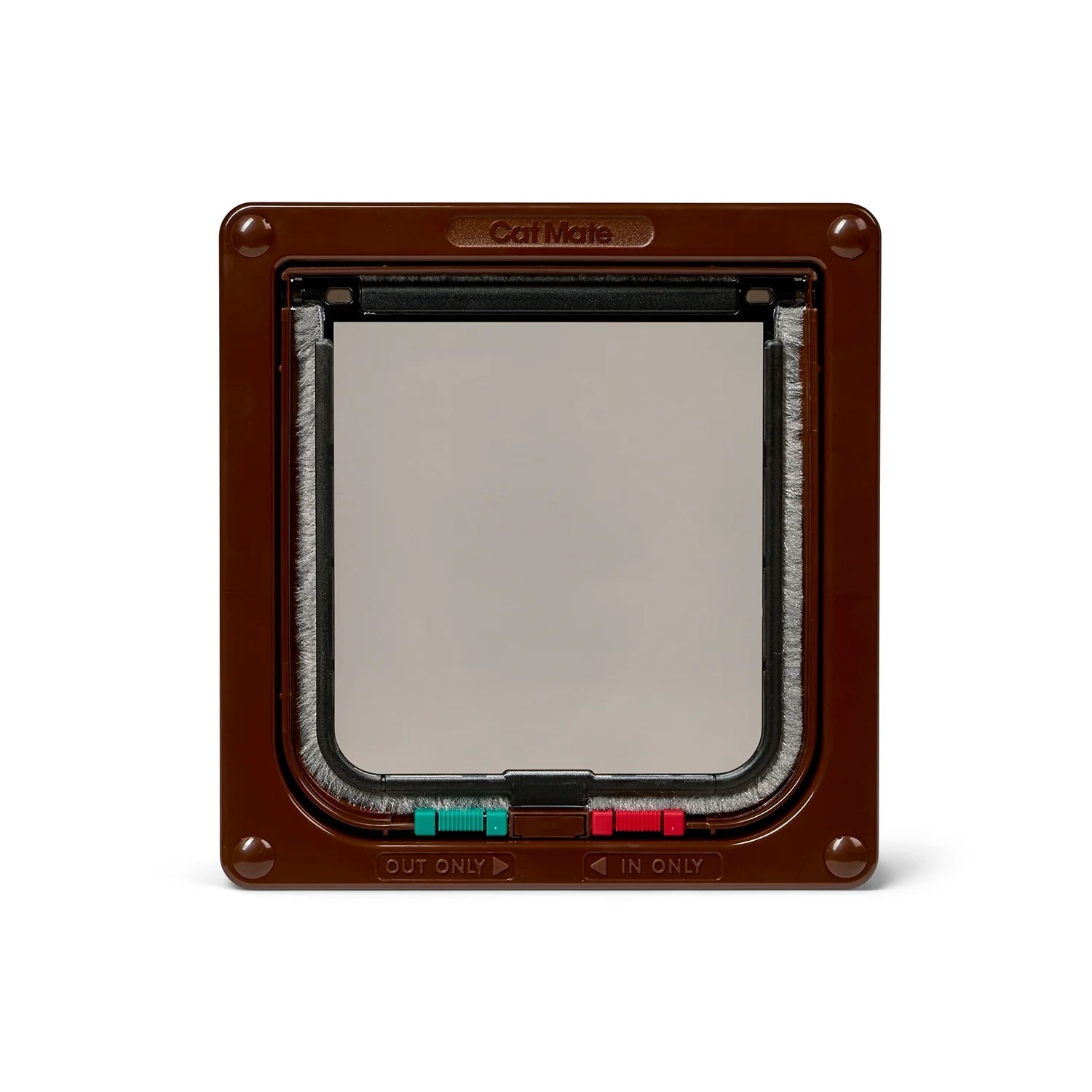 Cat Mate 4-Way Locking Cat Flap, Brown