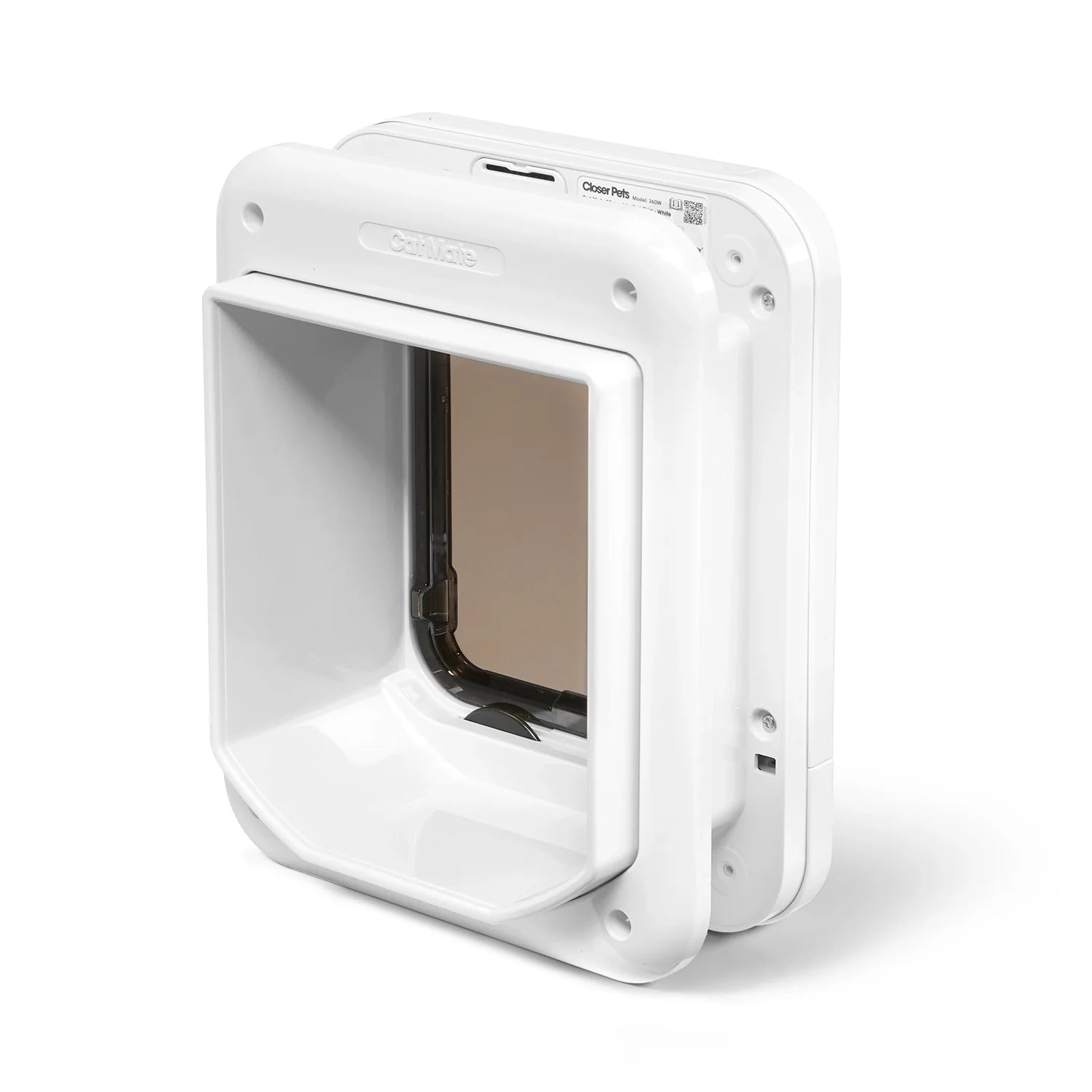 Cat Mate Microchip-Activated Cat Flap with Manual Lock, White