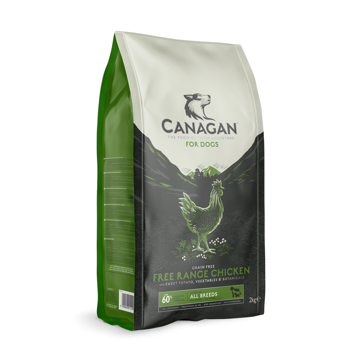 Canagan Grain-Free Free-Range Chicken Dry Dog Food for Puppies & Adult Dogs, 2kg