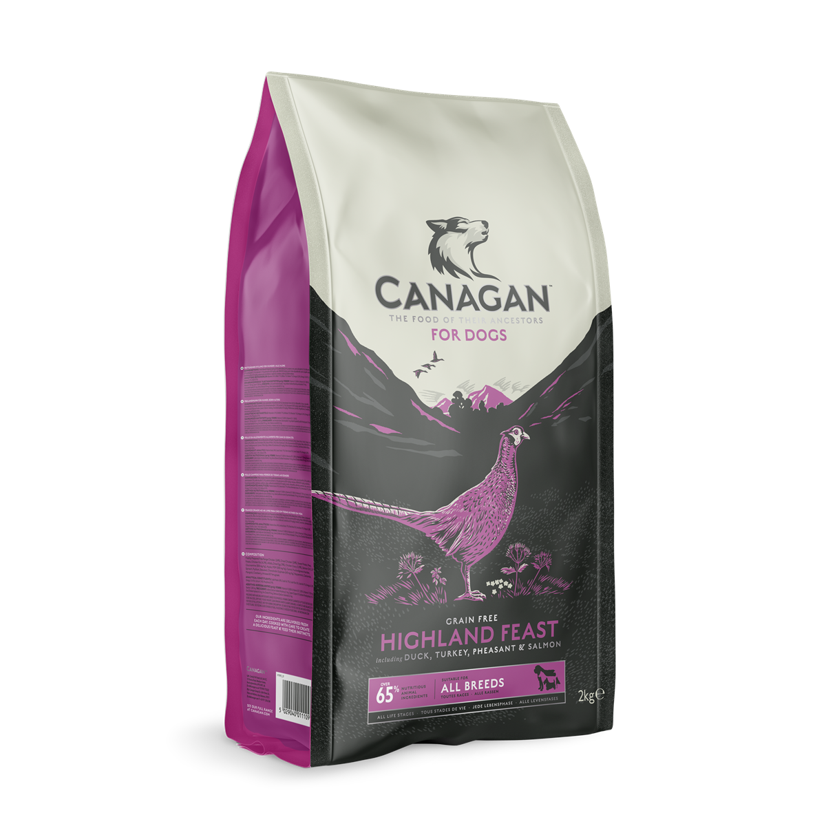 Canagan Grain-Free Highland Feast Dry Dog Food for Puppies & Adult Dogs, 2kg