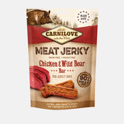 Carnilove Chicken & Wild Boar Jerky Bar Dog Treat for Adult Dogs, 100g