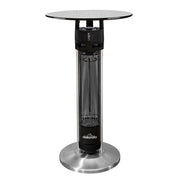Dellonda 95cm Bistro Table with 1600W Heater, Black/Stainless Steel