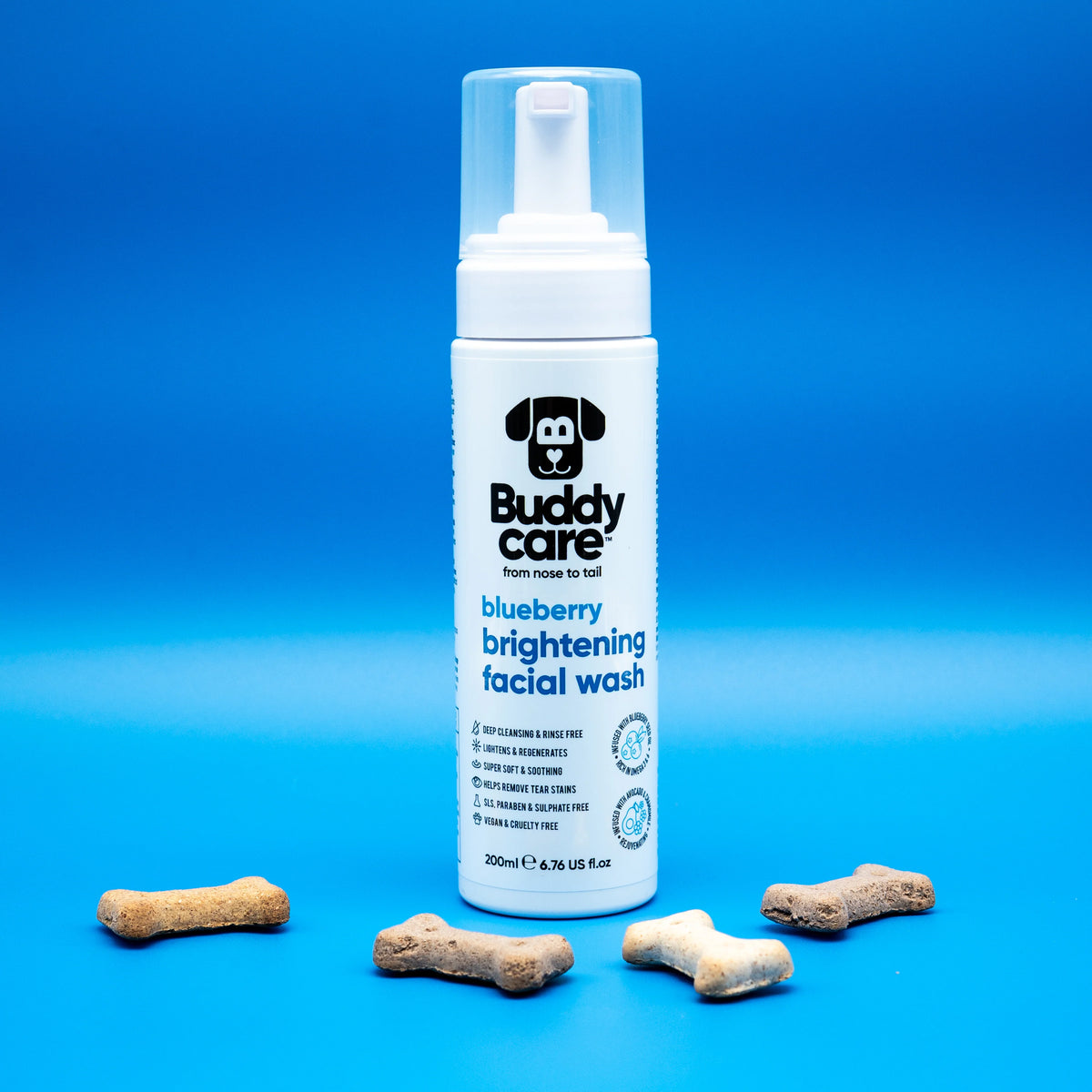 Buddycare Blueberry Dog Brightening Facial Wash, 200ml