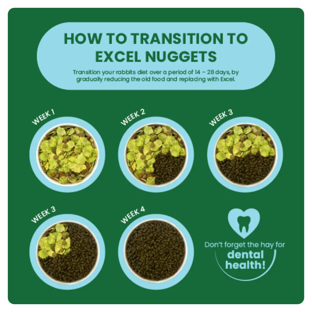 Burgess Excel Junior & Dwarf Rabbit Nuggets with Mint, 1.5kg