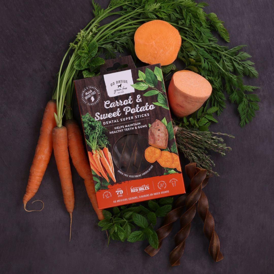 Red Mills Go Native Carrot & Sweet Potato Dental Super Sticks, 150g
