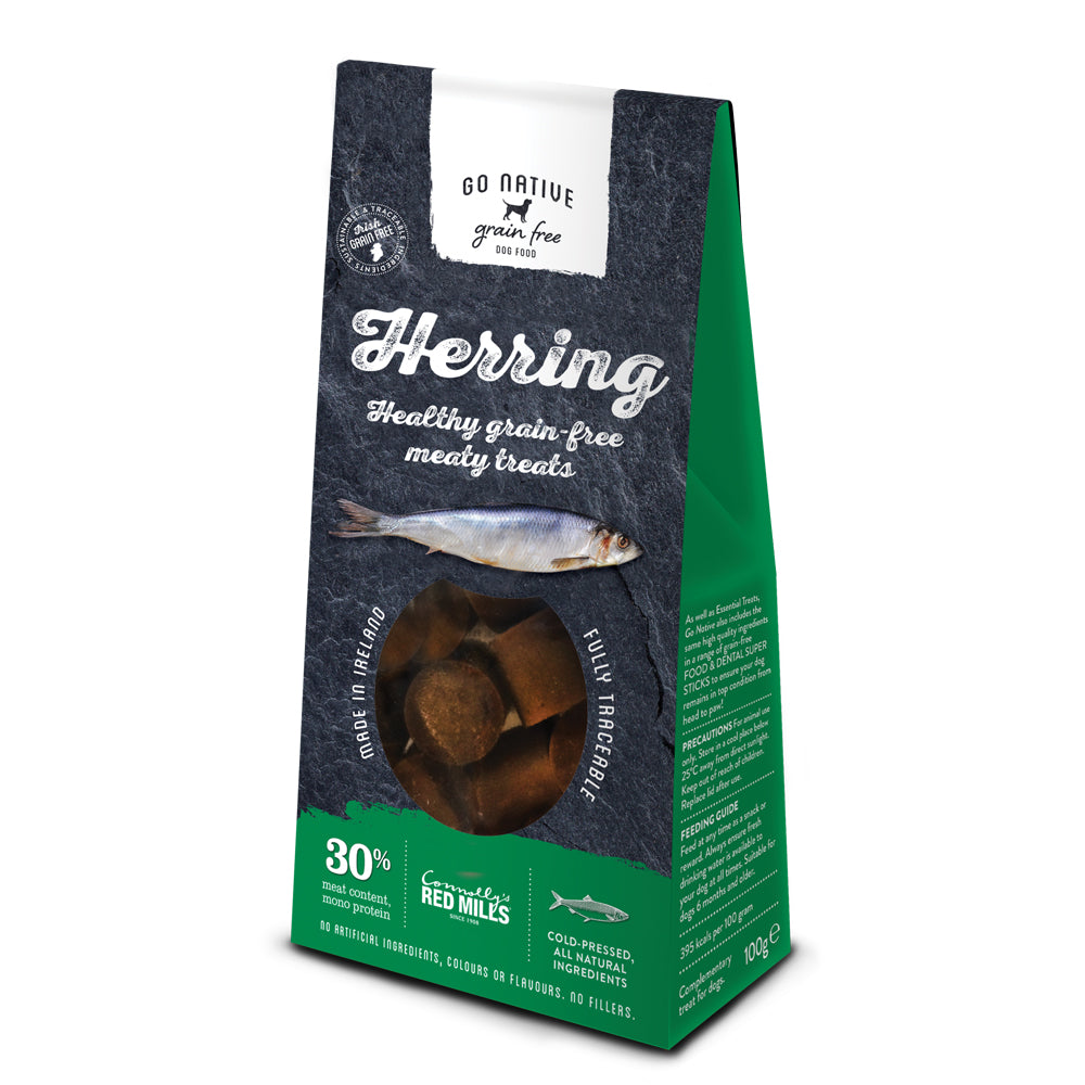 Red Mills Go Native Herring Dog Treats, 100g