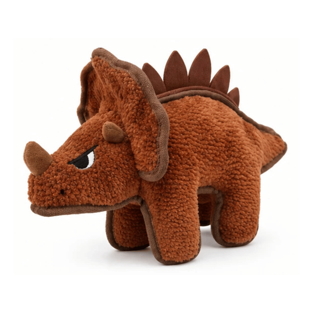 Hem & Boo Spike Squad Triceratops Dog Toy, 36cm
