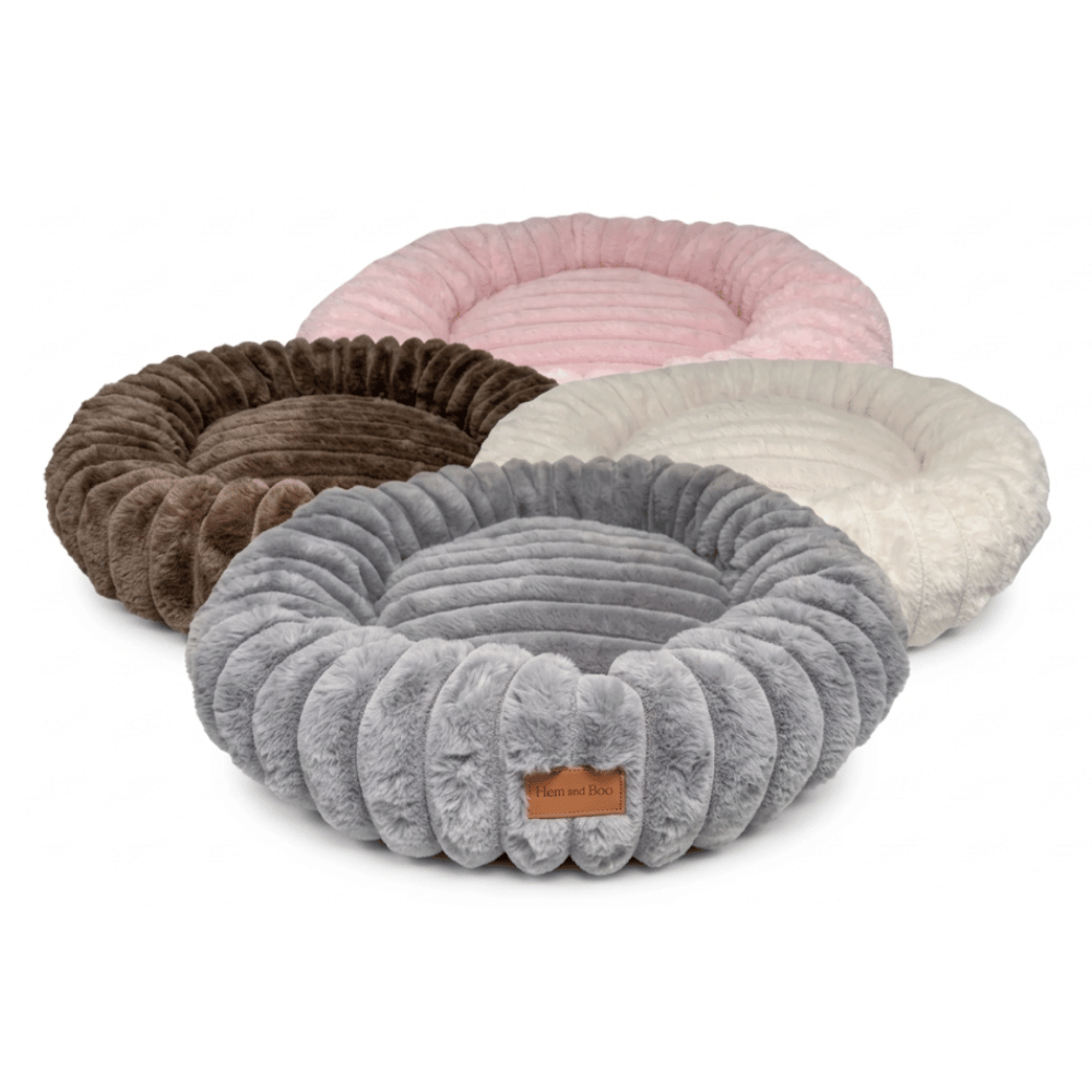 Hem & Boo Supersoft Plush Round Pet Bed