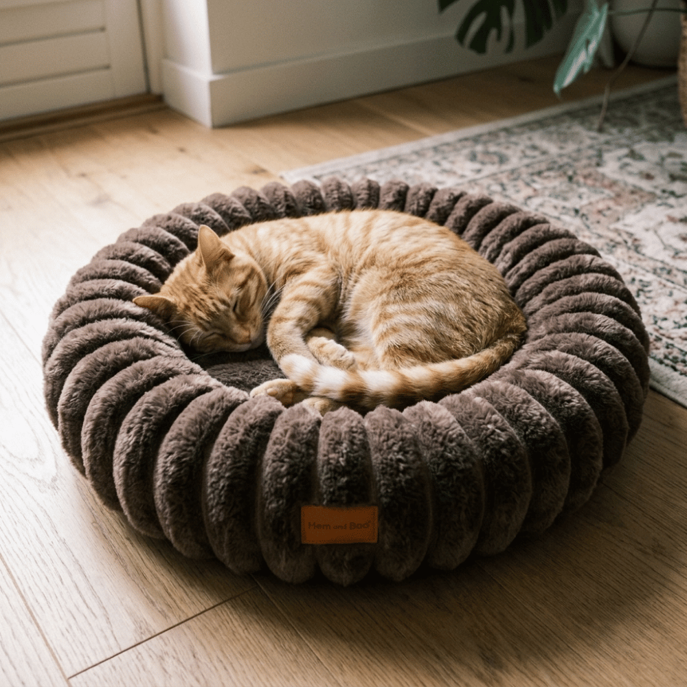 Hem & Boo Supersoft Plush Round Pet Bed