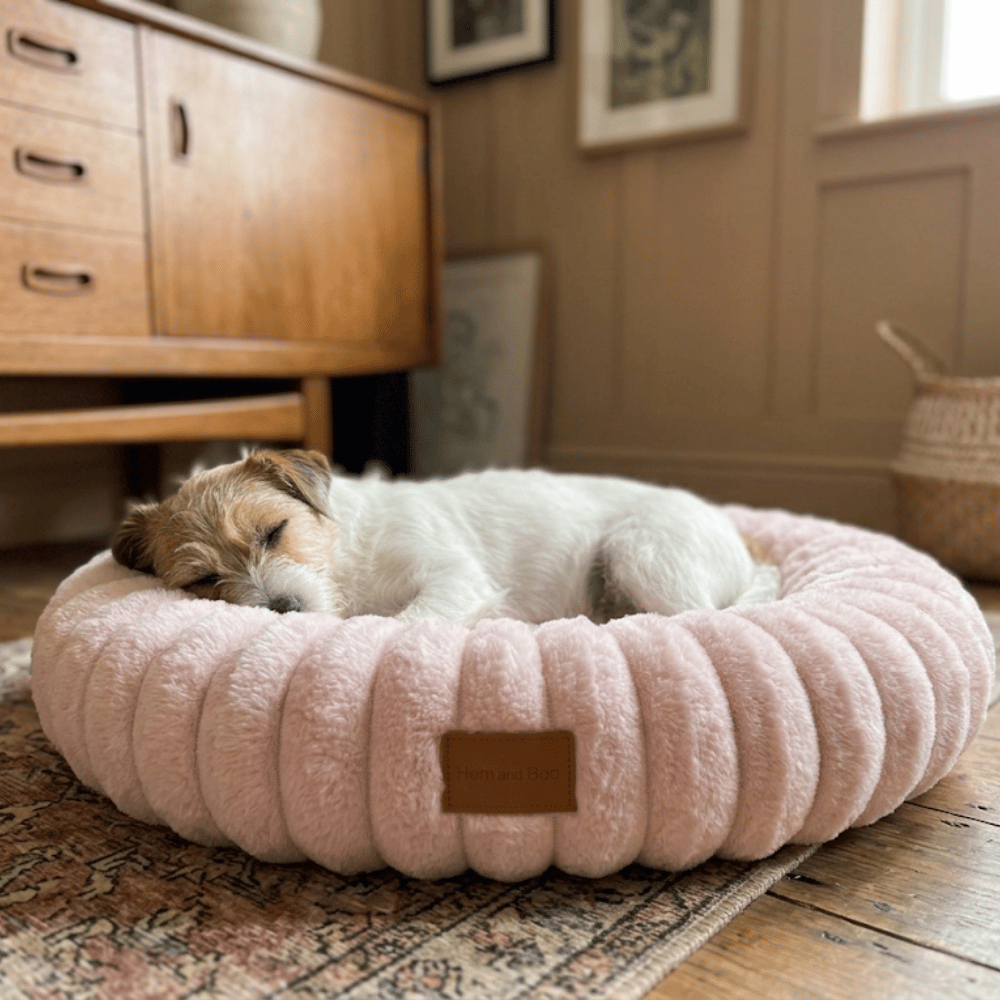 Hem & Boo Supersoft Plush Round Pet Bed