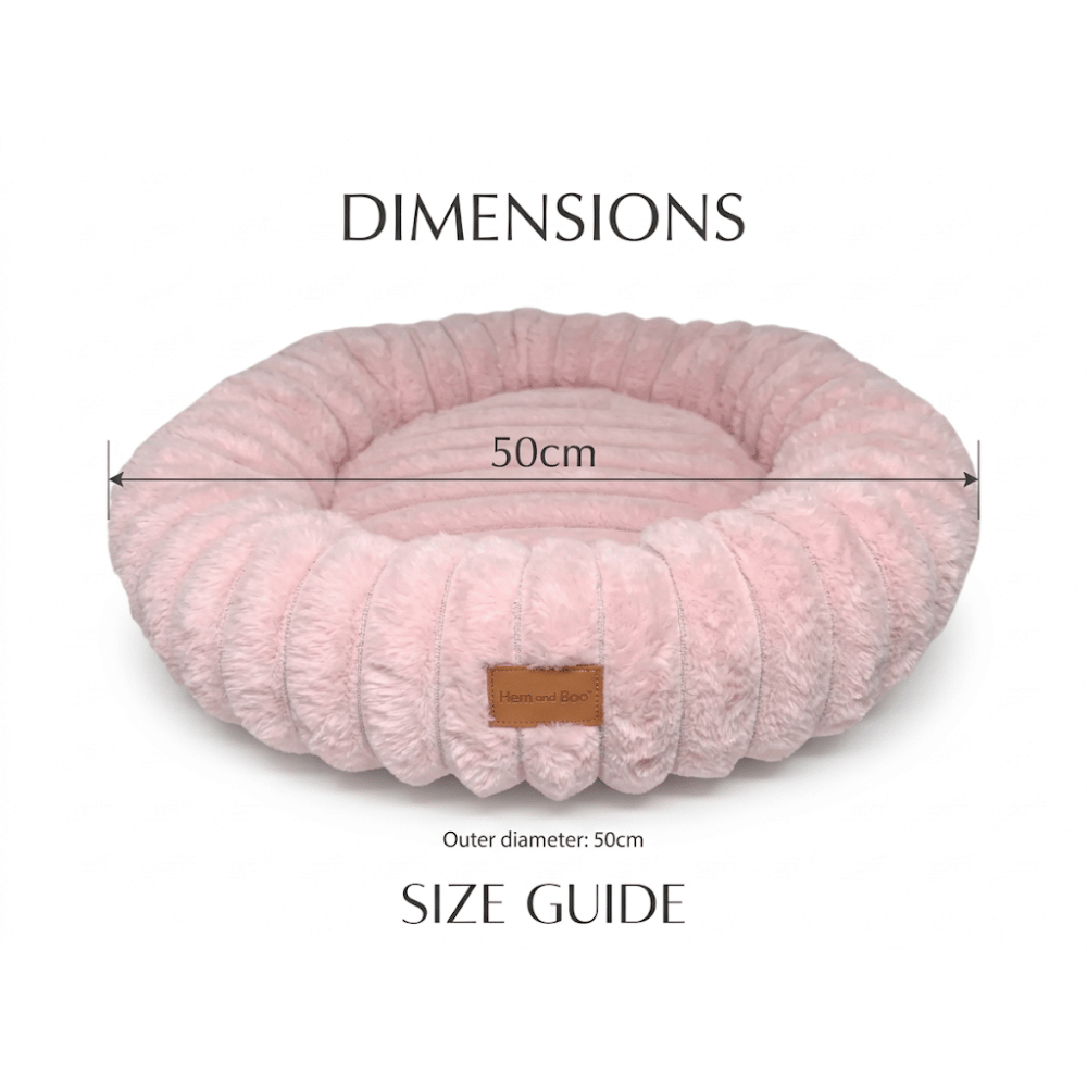 Hem & Boo Supersoft Plush Round Pet Bed
