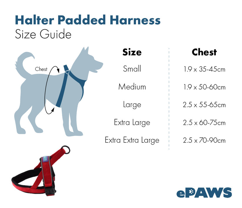 Dog & Co Norwegian Style Padded Dog Harness, Medium Red