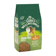 James Wellbeloved Grain Free Turkey Dry Cat Food for Adult Cats, 1.5kg
