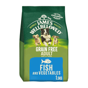 James Wellbeloved Grain Free Fish & Rice Dry Dog Food for Adult Dogs, 1.5kg