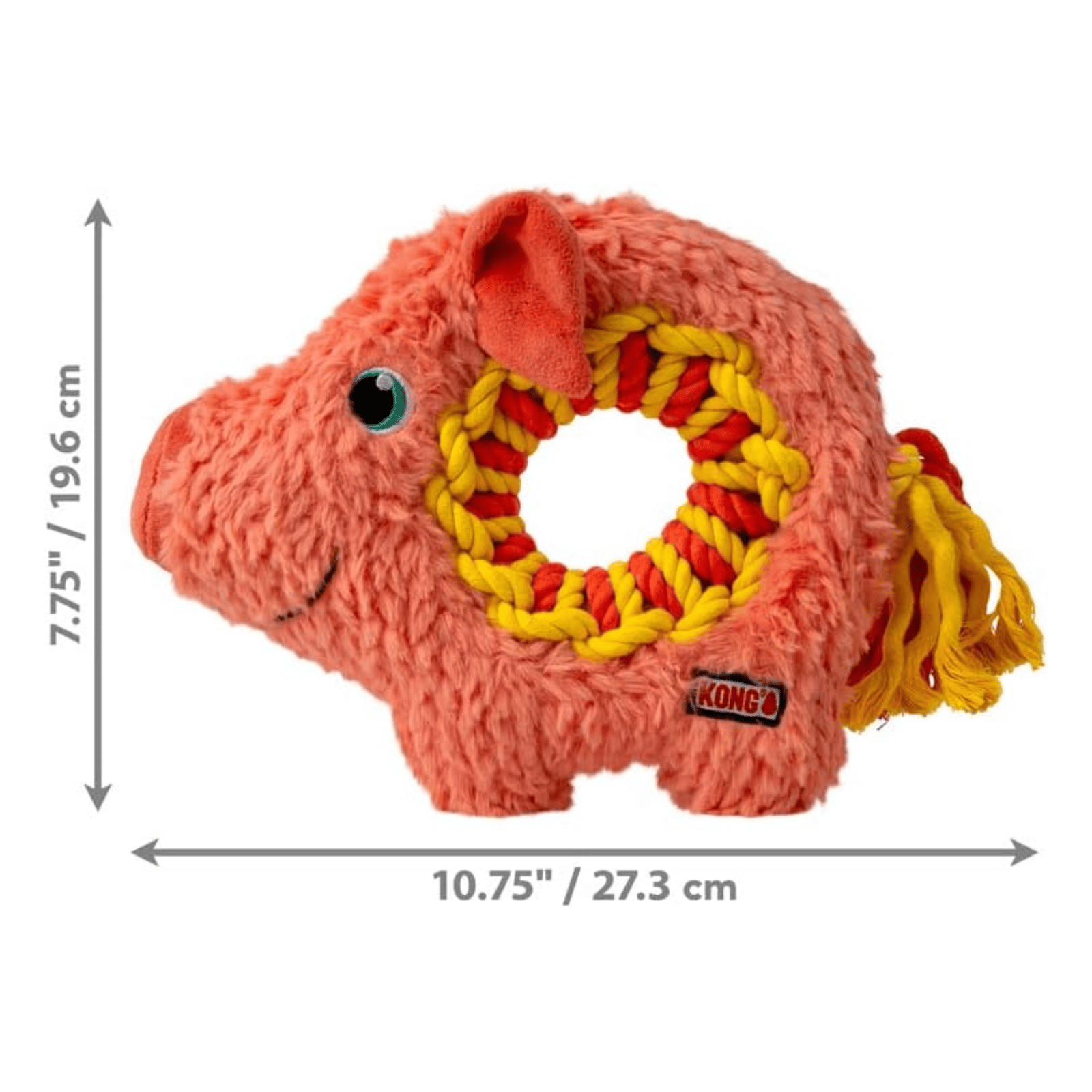 Kong Ringaroos Pig Dog Toy, Medium