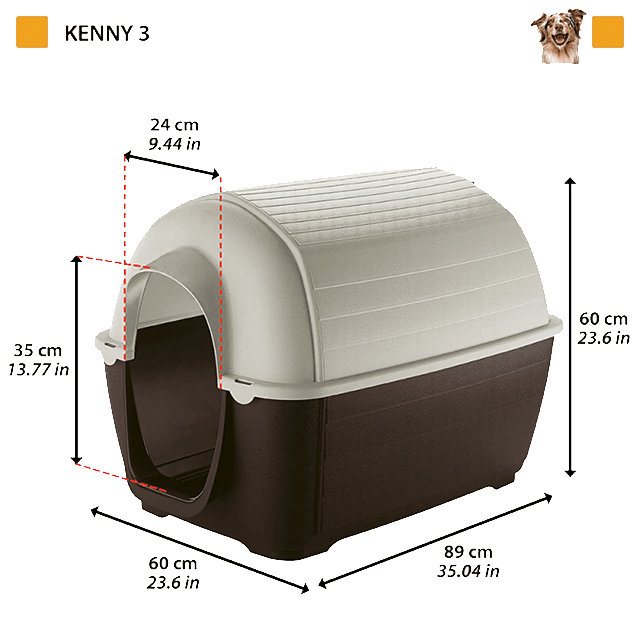 Ferplast Kenny Outdoor Plastic Dog Kennel