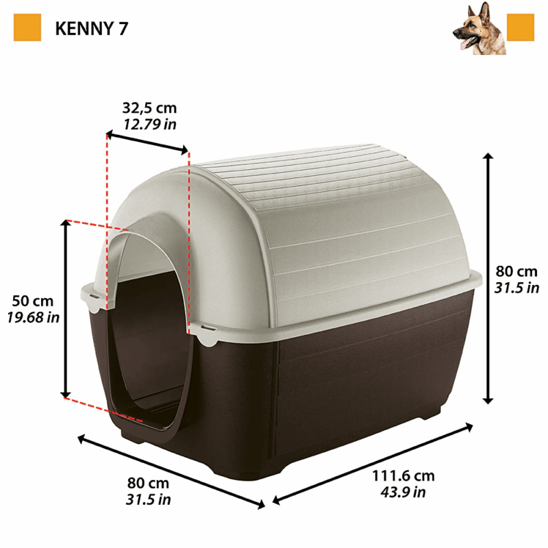Ferplast Kenny Outdoor Plastic Dog Kennel