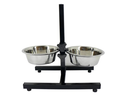 Cheeko Stainless Steel Elevated Dog Bowls, 2 x 1.7L 8.5"