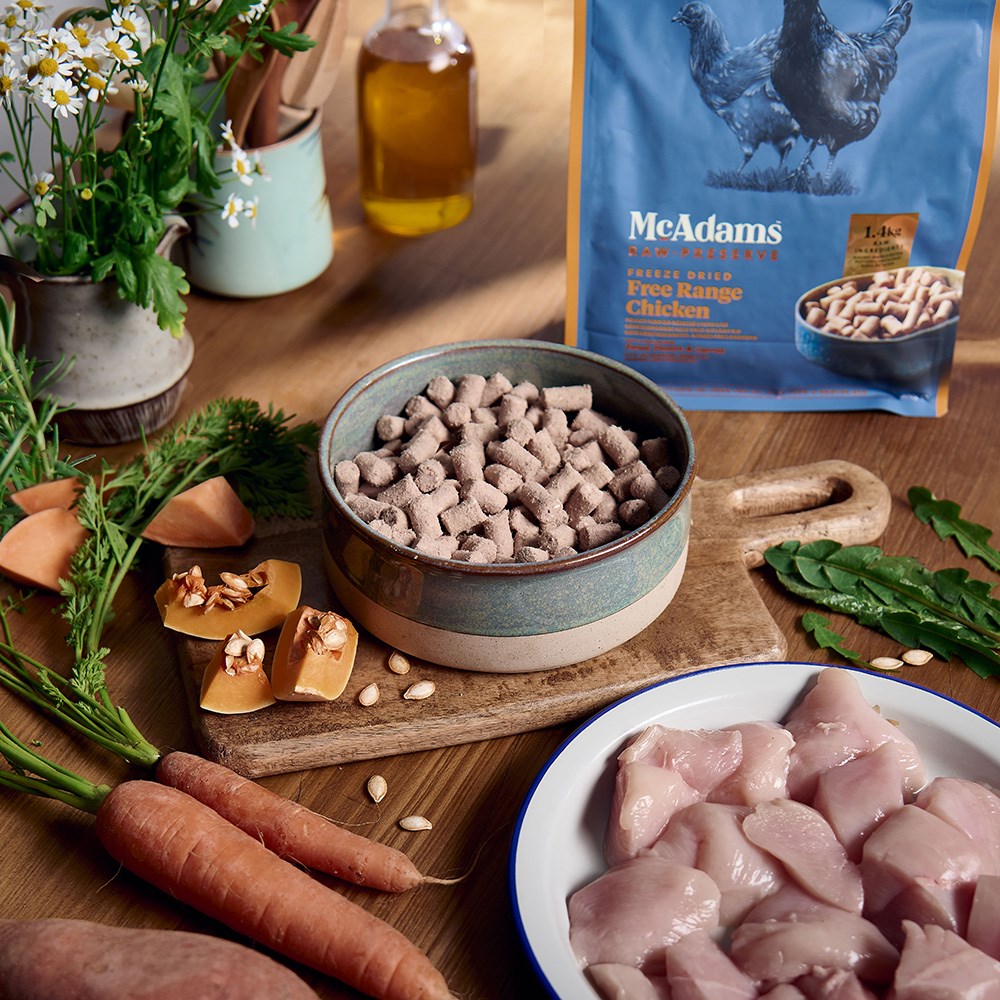 McAdams Chicken Freeze-Dried Dog Food for Adult Dogs, 400g