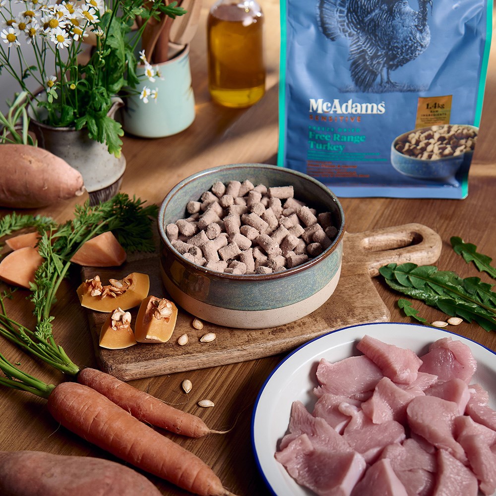 McAdams Turkey Freeze-Dried Dog Food for Adult Dogs, 400g