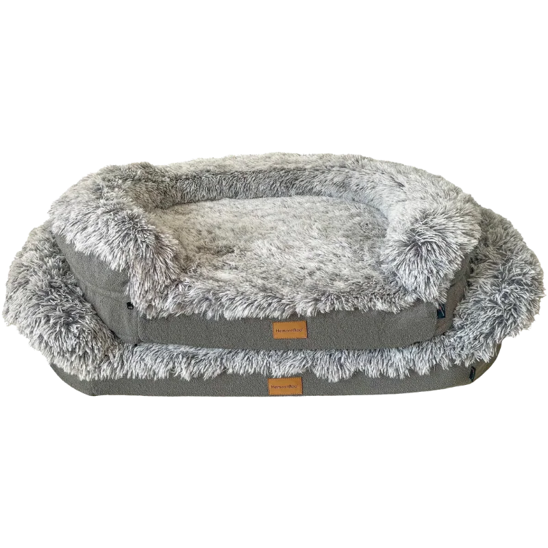 Hem & Boo Grey Orthopaedic Memory Foam Dog Bed