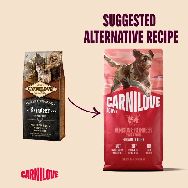 Carnilove Venison & Reindeer Dry Dog Food for Adult Dogs