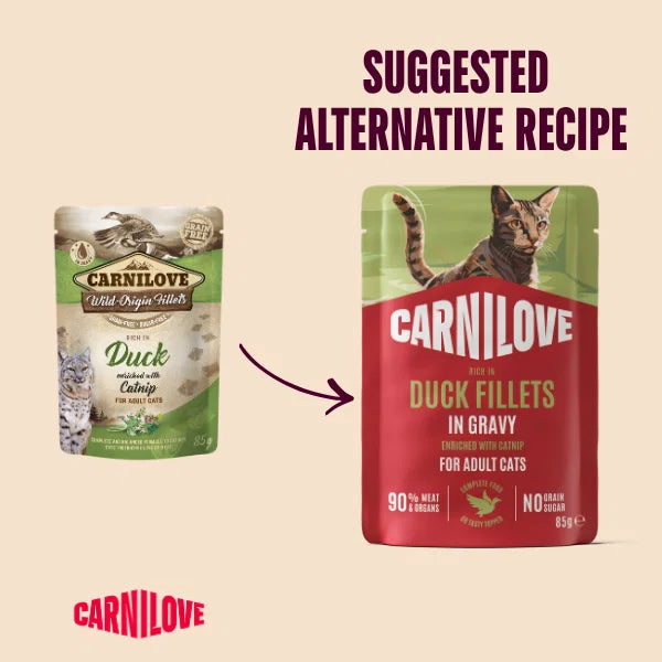 Carnilove Duck with Catnip in Gravy Wet Cat Food for Adult Cats, 85g