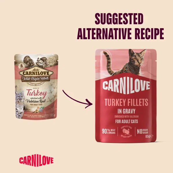 Carnilove Turkey with Valerian Wet Cat Food for Adult Cats, 85g