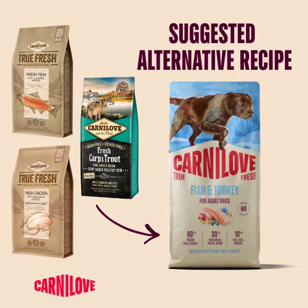 Carnilove True Fresh Fish & Turkey Dry Dog Food for Adult Dogs, 1.4kg