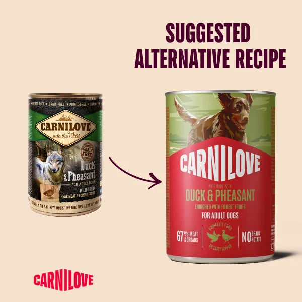 Carnilove Duck & Pheasant Wet Dog Food for Adult Dogs, 400g
