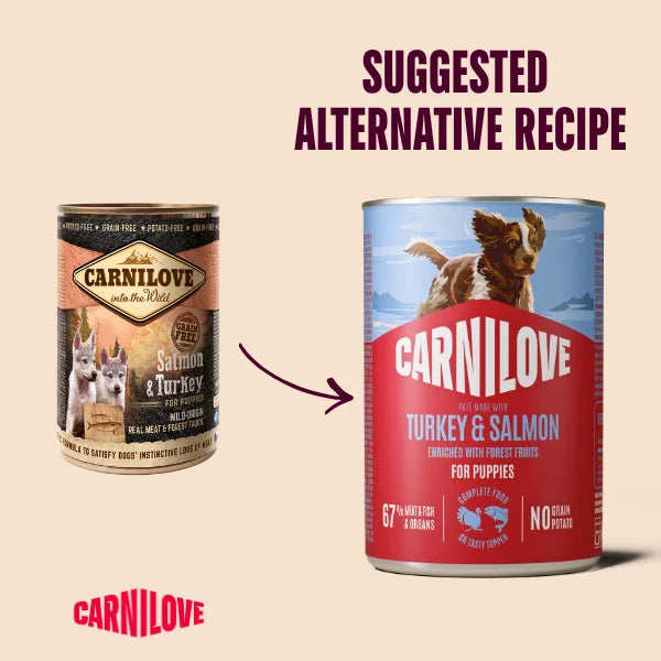 Carnilove Salmon & Turkey Wet Dog Food for Puppies, 400g