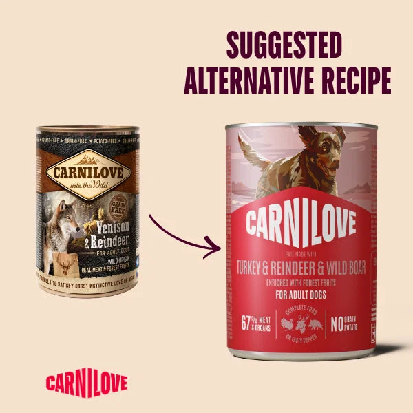 Carnilove Venison & Reindeer Wet Dog Food for Adult Dogs, 400g