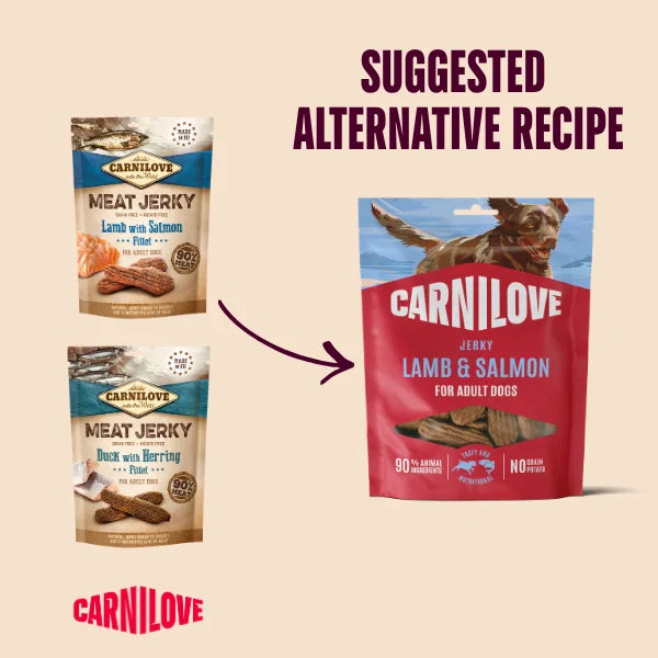 Carnilove Lamb with Salmon Jerky Fillet Dog Treat for Adult Dogs, 100g