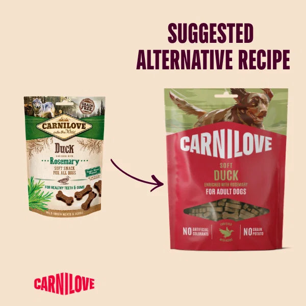 Carnilove Duck Enriched with Rosemary Soft Dog Treats, 200g