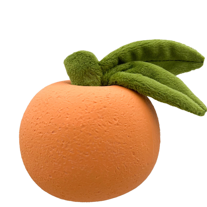 Hem & Boo Fruit Latex Dog Toy - Orange