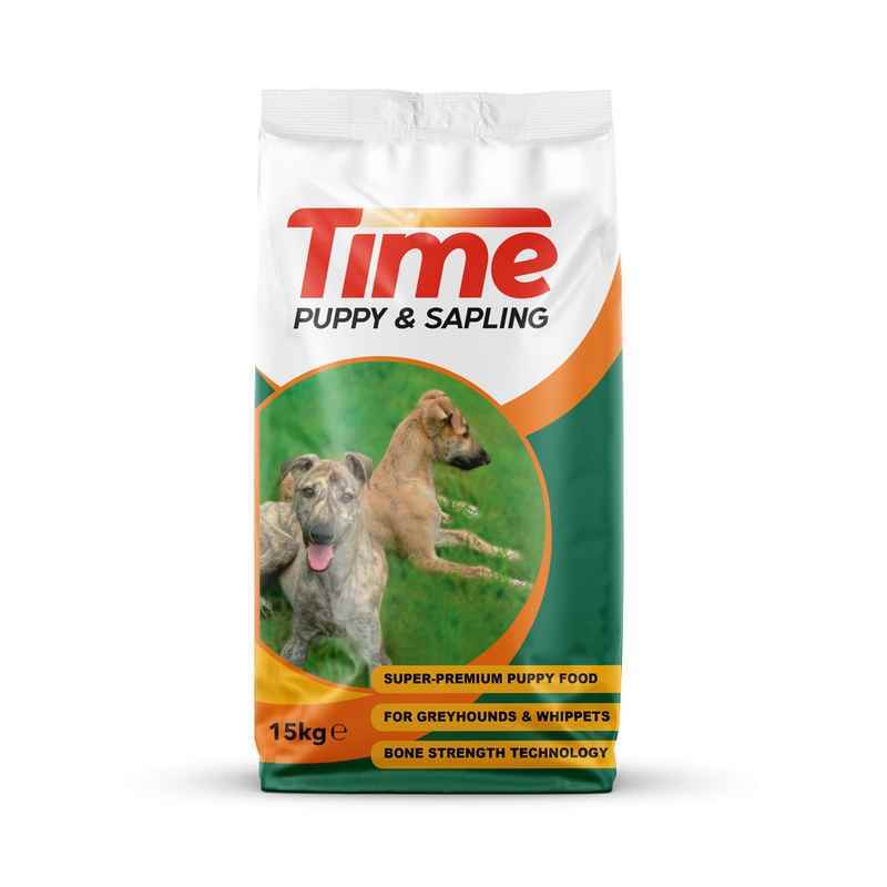 Time Greyhound Puppy & Sapling Dry Dog Food for Adult Dogs & Puppies, 15kg