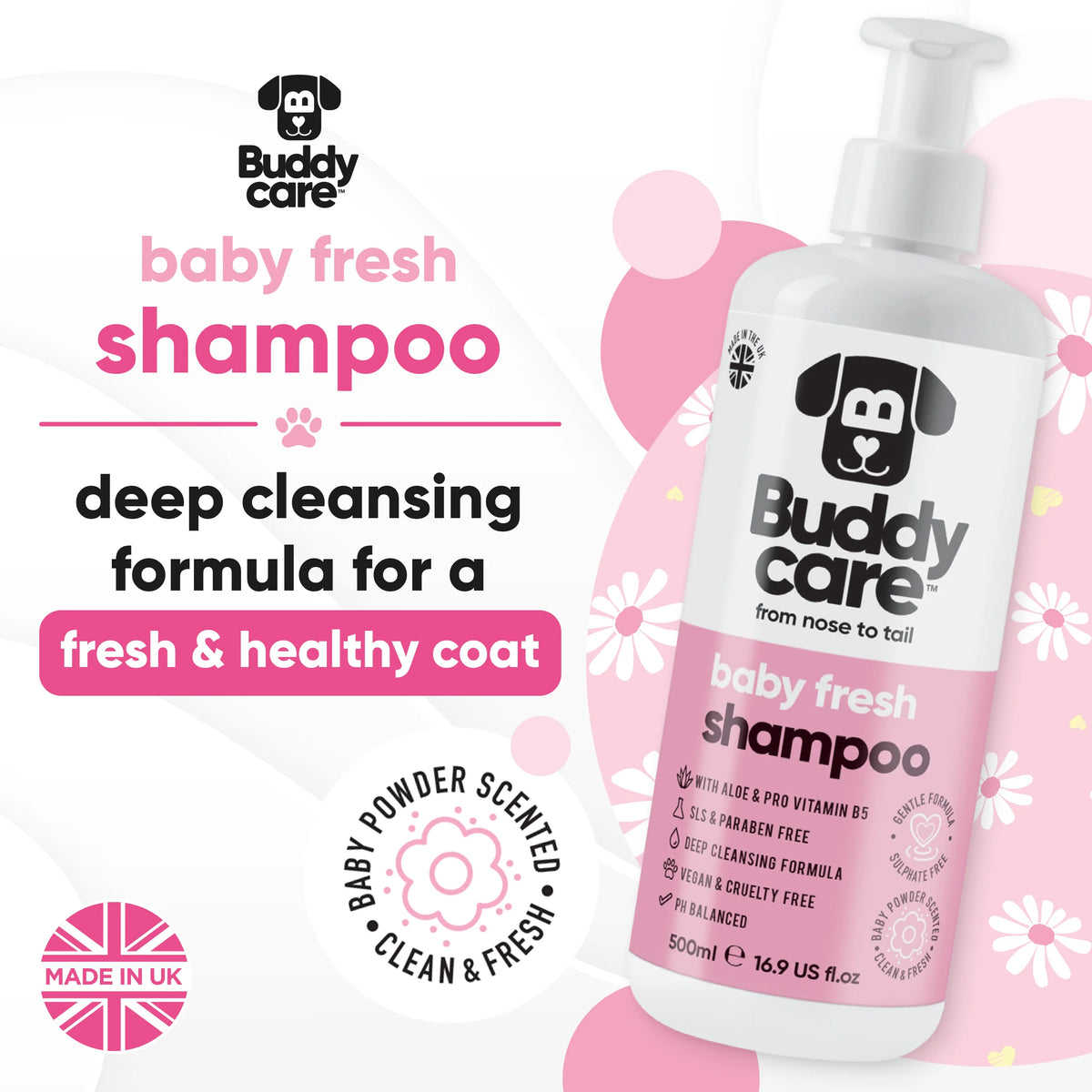 Buddycare Baby Fresh Dog Shampoo, 500ml