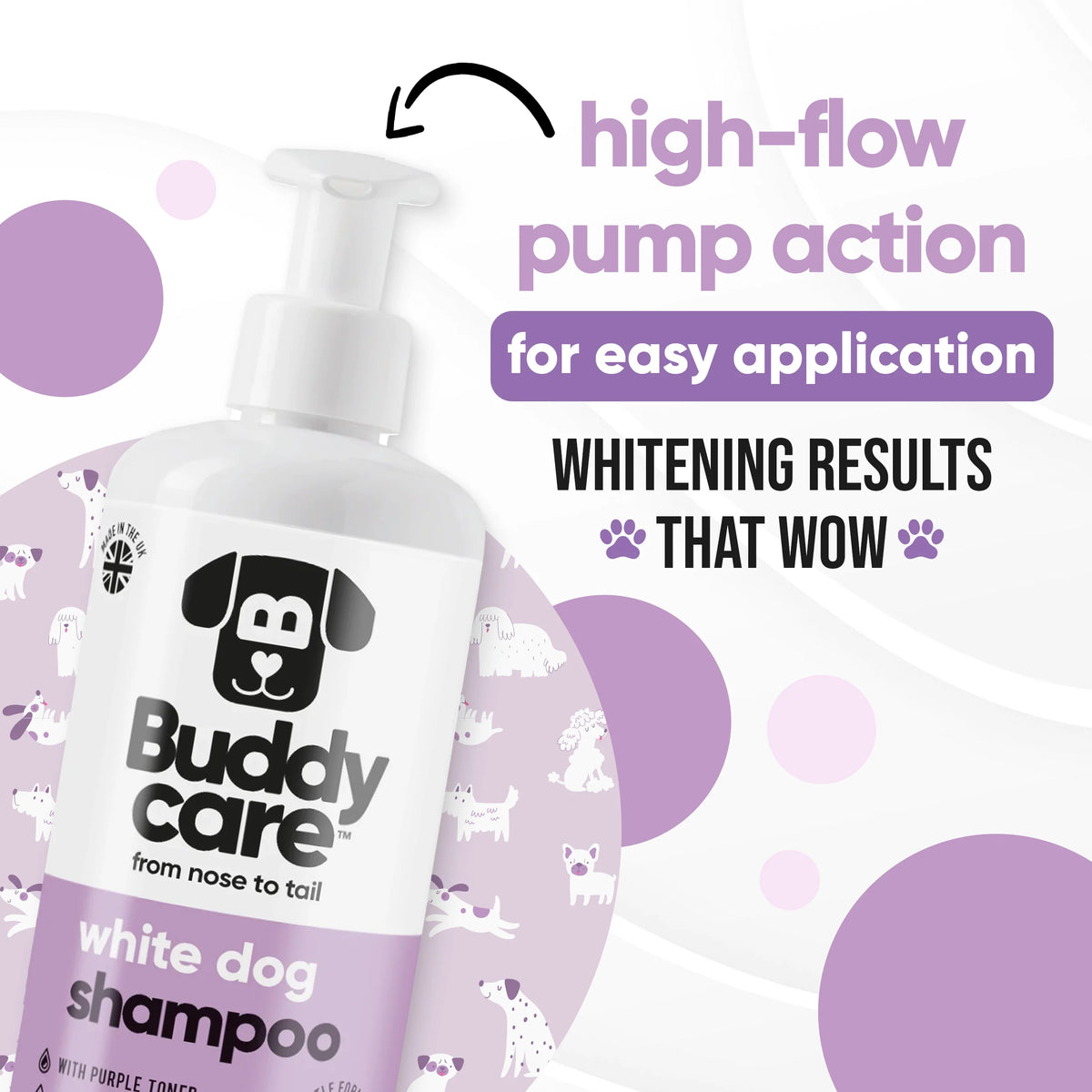 Buddycare White Dog Shampoo, 500ml