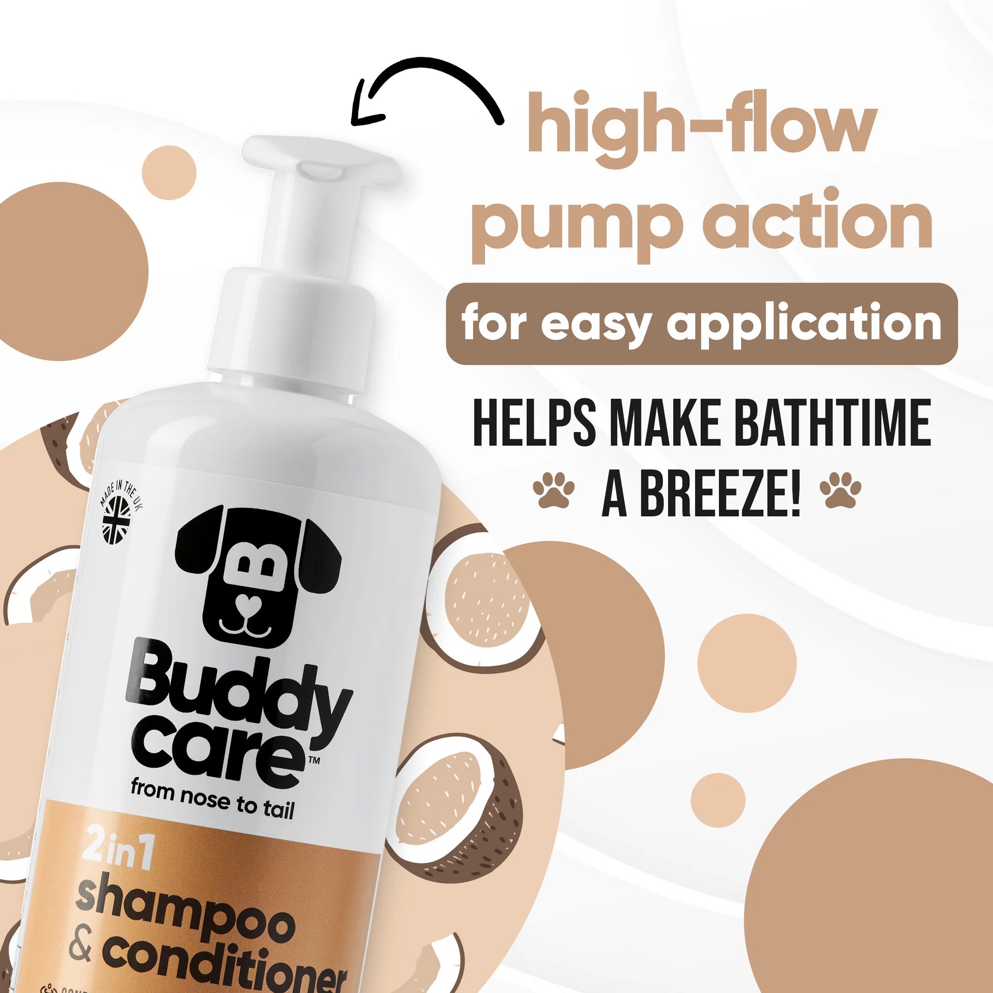 Buddycare 2in1 Dog Shampoo & Conditioner, 500ml
