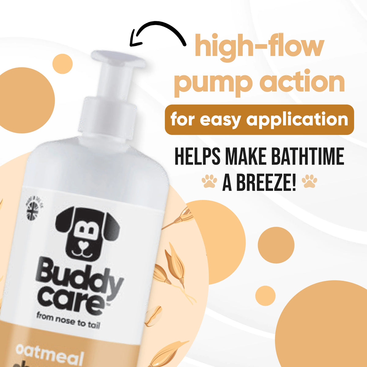 Buddycare Oatmeal Dog Shampoo, 500ml